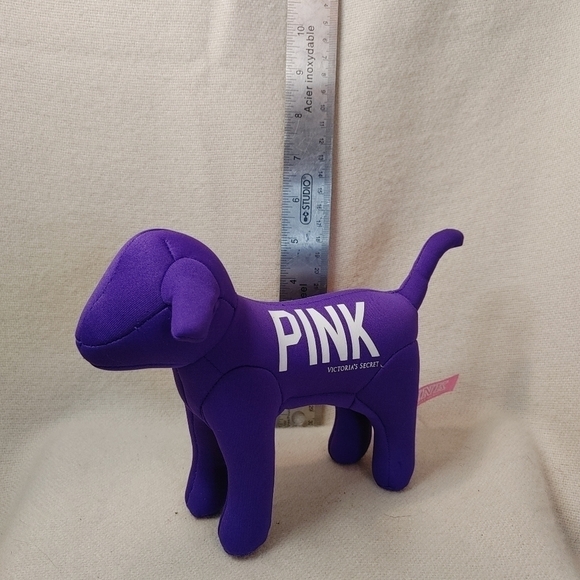 𝅺vintage Pink by Victoria's Secret Purple Stuffed Dog 1986 - Picture 1 of 9